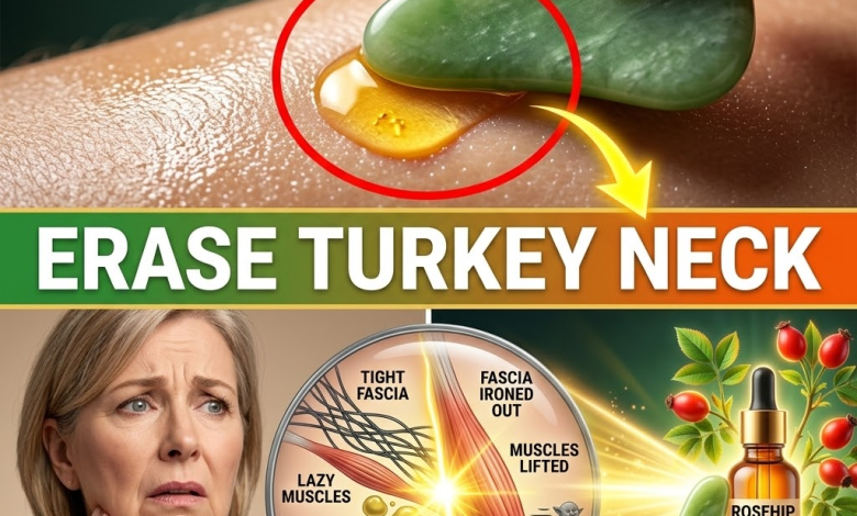 Defy Gravity! The 5-Minute Rosehip & Gua Sha Hack to Erase “Turkey Neck”
